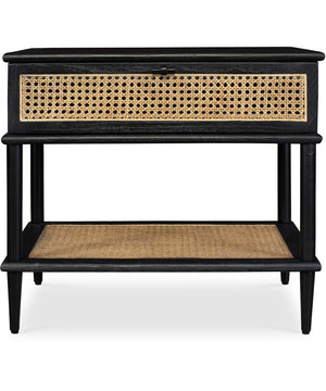 Coast Black Rattan Side Table
