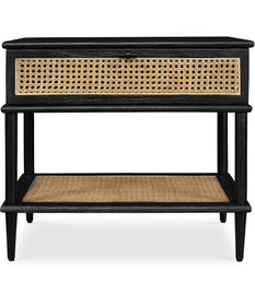 Coast Black Rattan Side Table