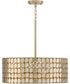 Eliana 4-Light Pendant Champagne Brass