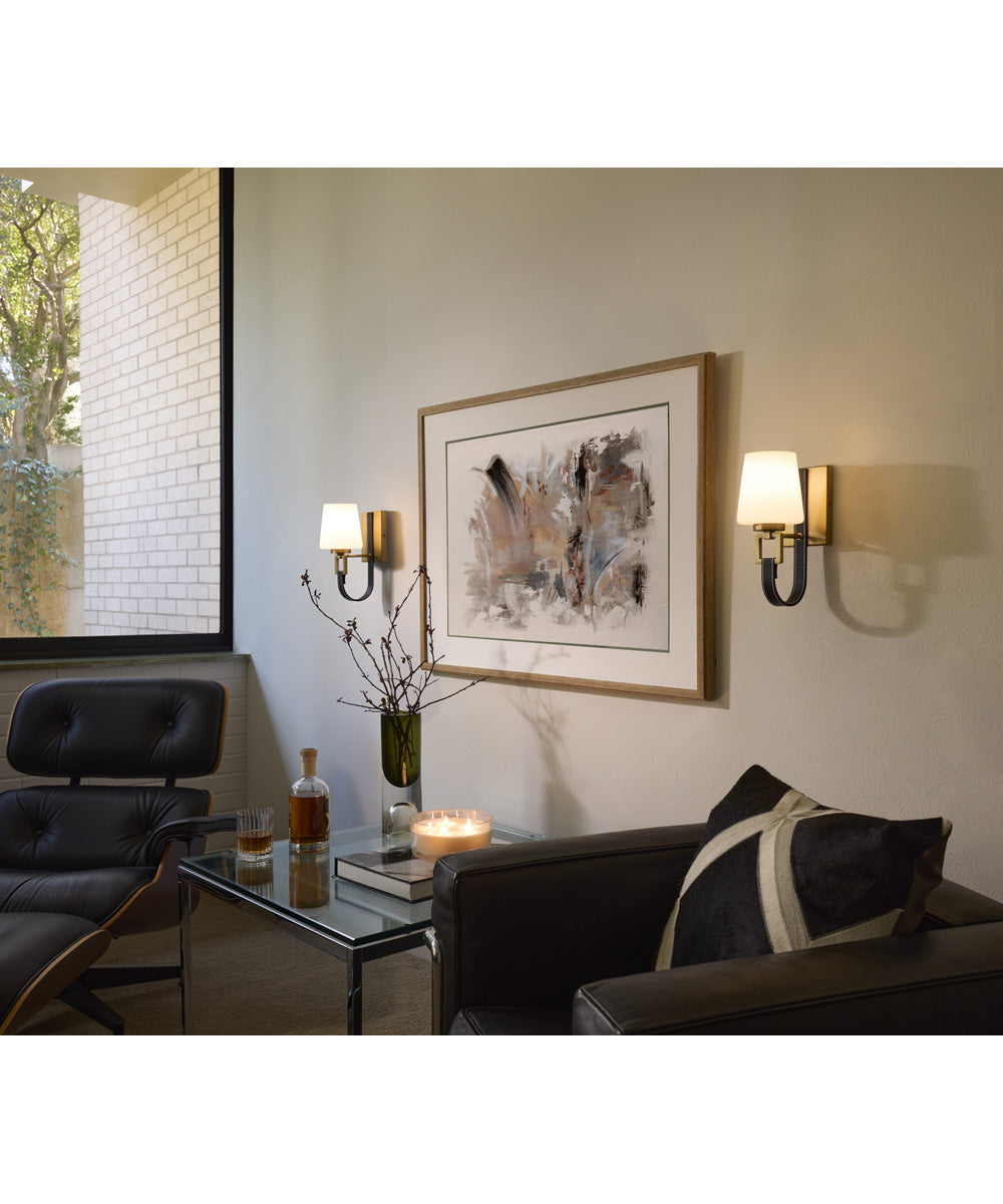Hidalgo 1-light Wall Mount Light Fixture Aged Brass