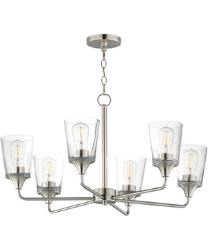 Hudson 6-Light Chandelier Satin Nickel