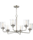 Hudson 6-Light Chandelier Satin Nickel