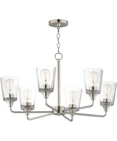 Hudson 6-Light Chandelier Satin Nickel