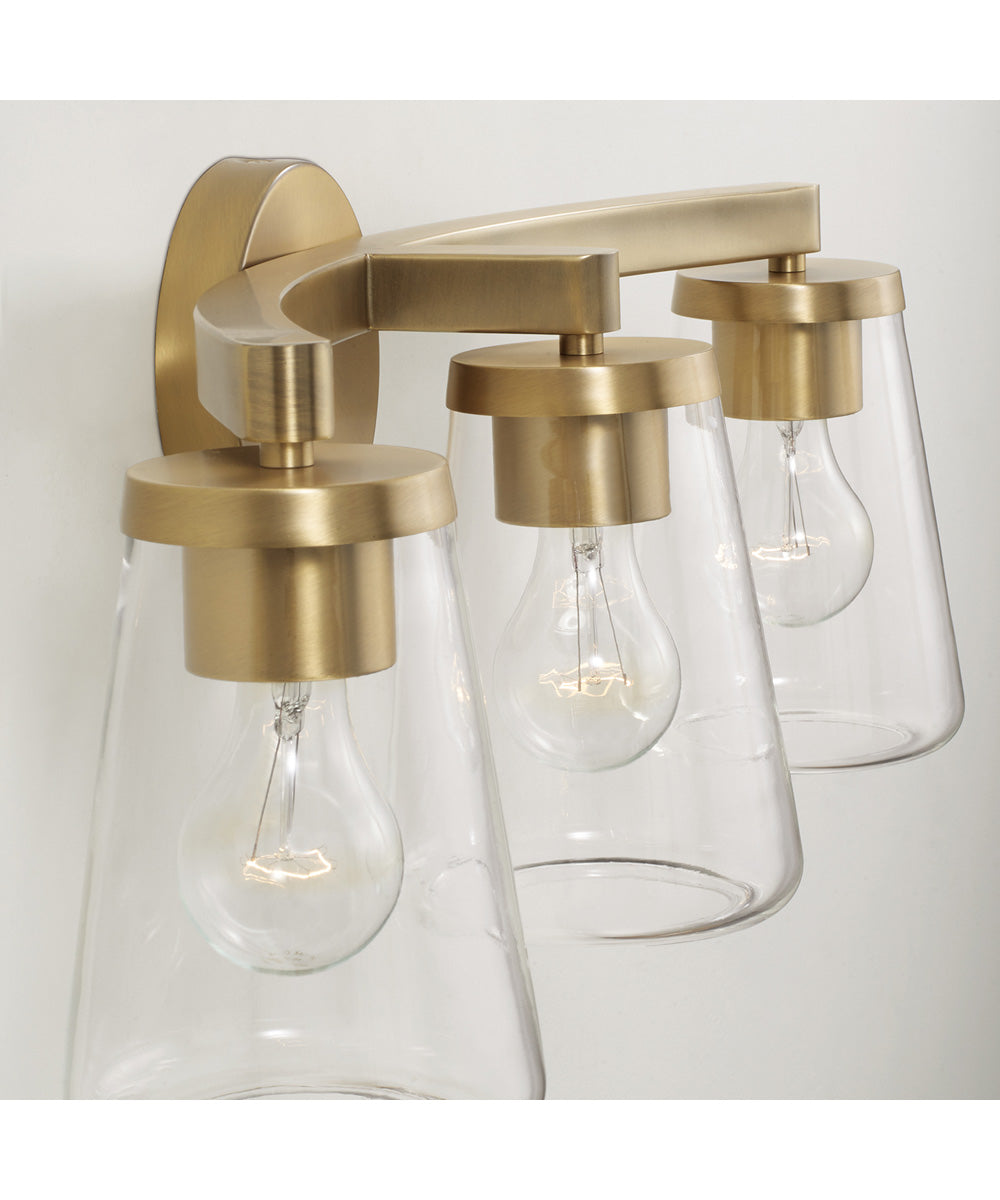 Aaron 3-Light Vanity Aged Brass