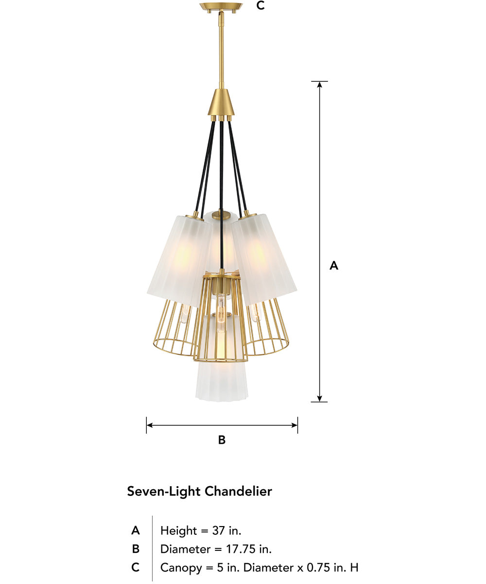 Liana 7 Light Chandelier Brushed Gold