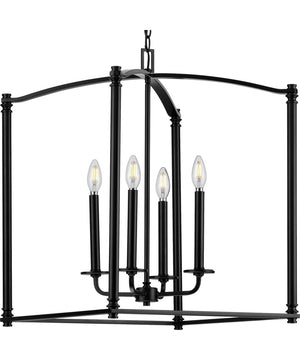 Winslett Black 4-Light Foyer Matte Black