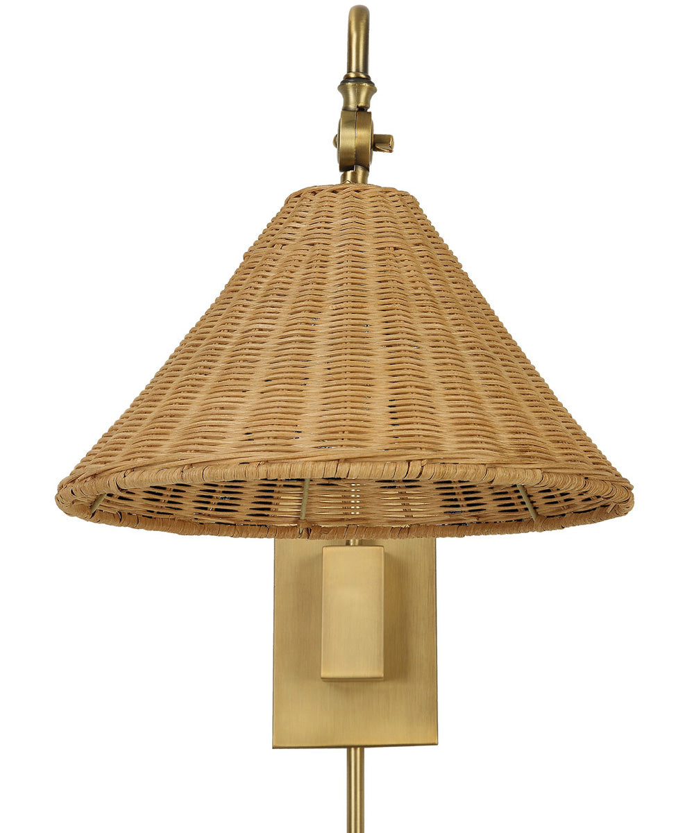 Phuvinh 1 Light Rattan Shade Sconce