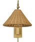 Phuvinh 1 Light Rattan Shade Sconce