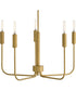 Austen 5-Light Medium Single Tier in Lacquered Brass