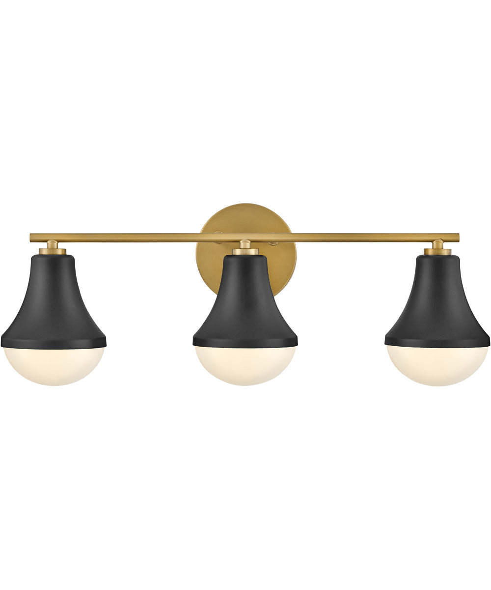 Haddie 3-Light Medium Three Light Vanity in Black