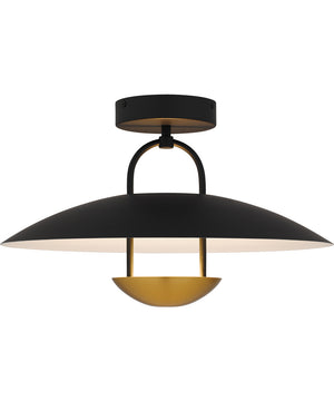 Bingham Large Semi Flush Mount Matte Black