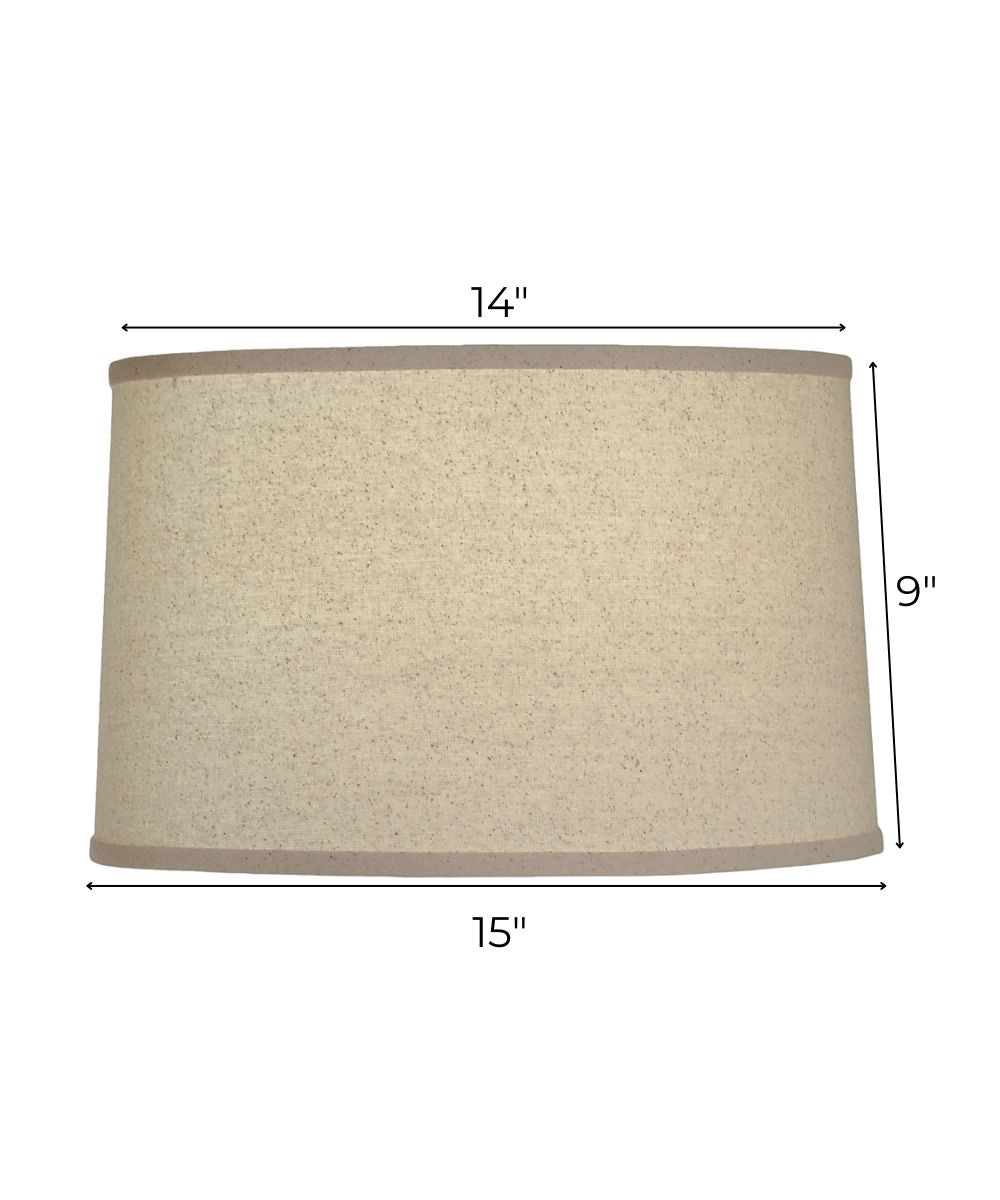 14x15x9 Natural Bombay Drum Hardback Lampshade