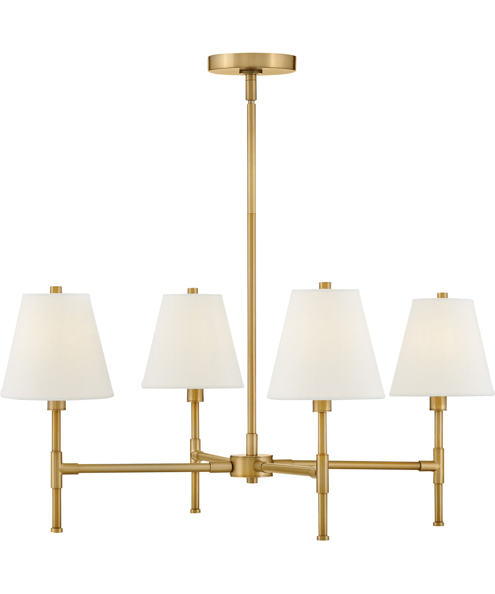 Beale 4-Light Medium Single Tier in Lacquered Brass