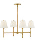 Beale 4-Light Medium Single Tier in Lacquered Brass