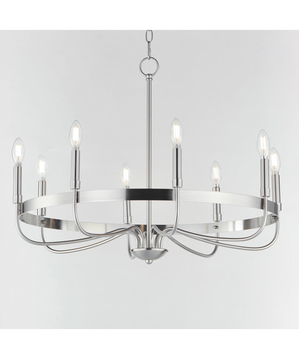 Frankie 8-Light Chandelier Satin Nickel