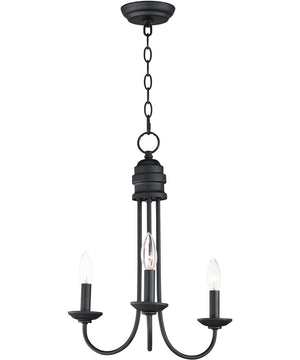 Logan 3-Light Candle Chandelier Black