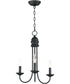 Logan 3-Light Candle Chandelier Black