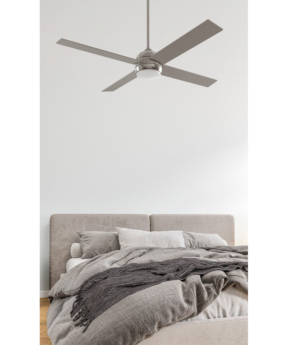 Kelsey 52" 4-blade Indoor Ceiling Fan 1-Light Fan Brushed Polished Nickel