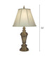 32"H 1-Light Table Lamp Antique Brass