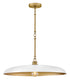 Sadie 1-Light Medium Dome Chandelier in Lacquered Brass