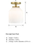 Ele 1 Light Semi Flush  Brushed Gold