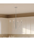 Jheni 4-Light Chandelier with Clear Glass Shades Brushed Nickel
