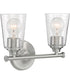 12"W Bransel 2-Light Vanity & Wall Brushed Nickel