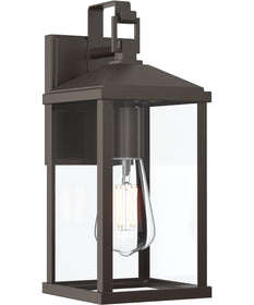 Cantley Medium Outdoor Wall Lantern with Clear Glass Panels Antique Bronze