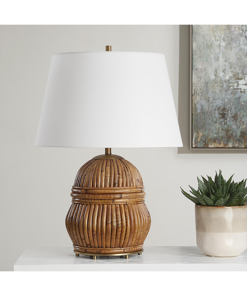 Reed Honey Rattan Table Lamp