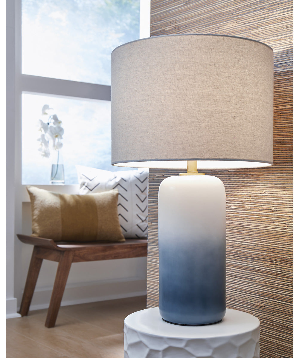 Lemrich Ceramic Table Lamp White/Teal