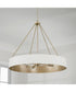 Weller 4-Light Chandelier Matte Brass and White