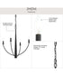 Jheni 4-Light Medium Chandelier Matte Black