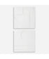 Contours White Wall Decor, Set of 2