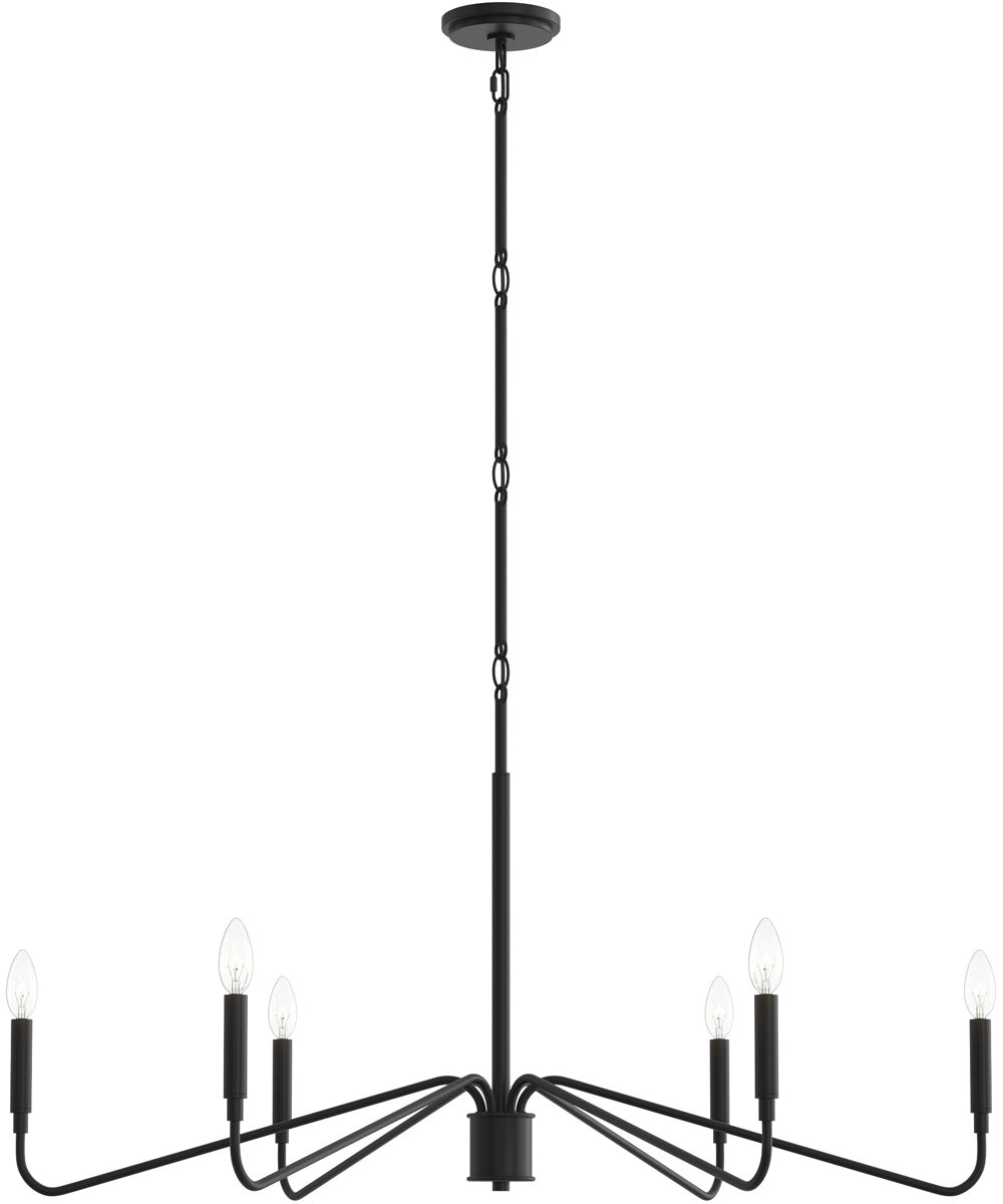 Pilar 6-Light Chandelier Matte Black