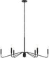 Pilar 6-Light Chandelier Matte Black