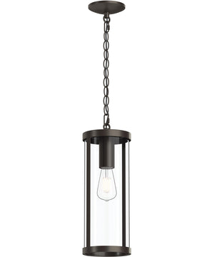 Kagen Outdoor Pendant Light with Clear Glass Panels Antique Bronze