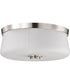 Lune 3-Light Close-to-Ceiling Brushed Nickel