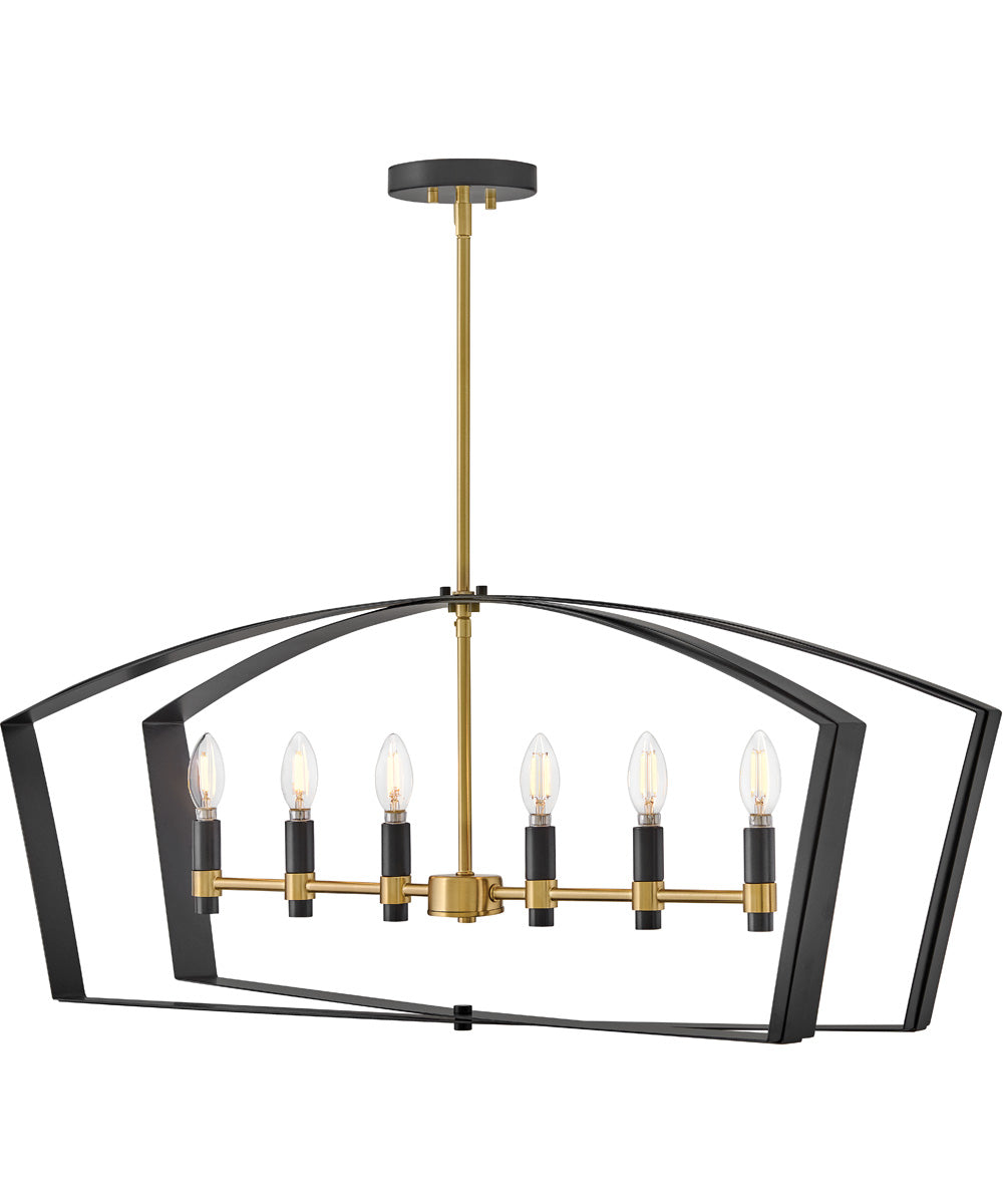 Sammi 6-Light Large Six Light Linear in Black