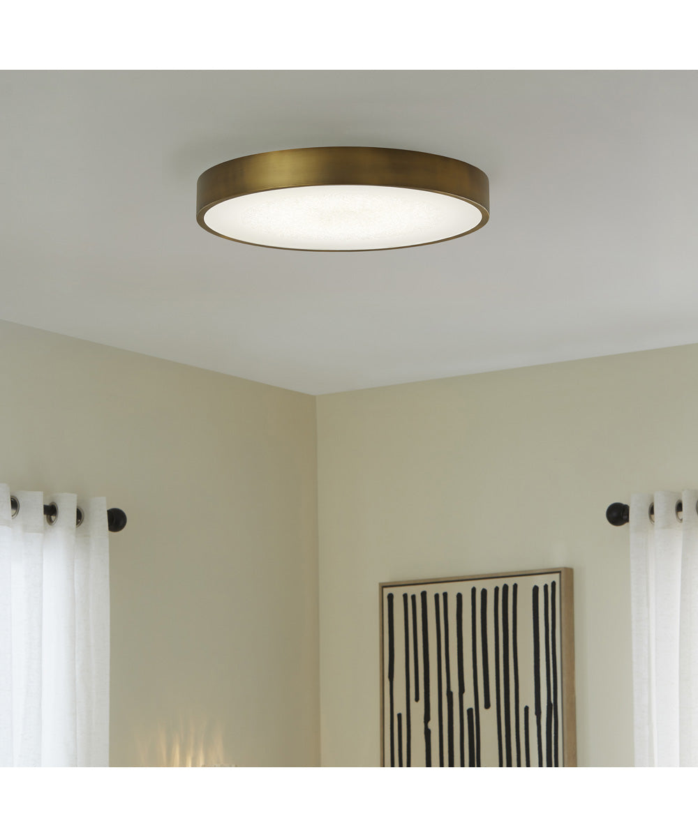 Floe 1-light LED Ceiling Flush Mount Brushed Brass