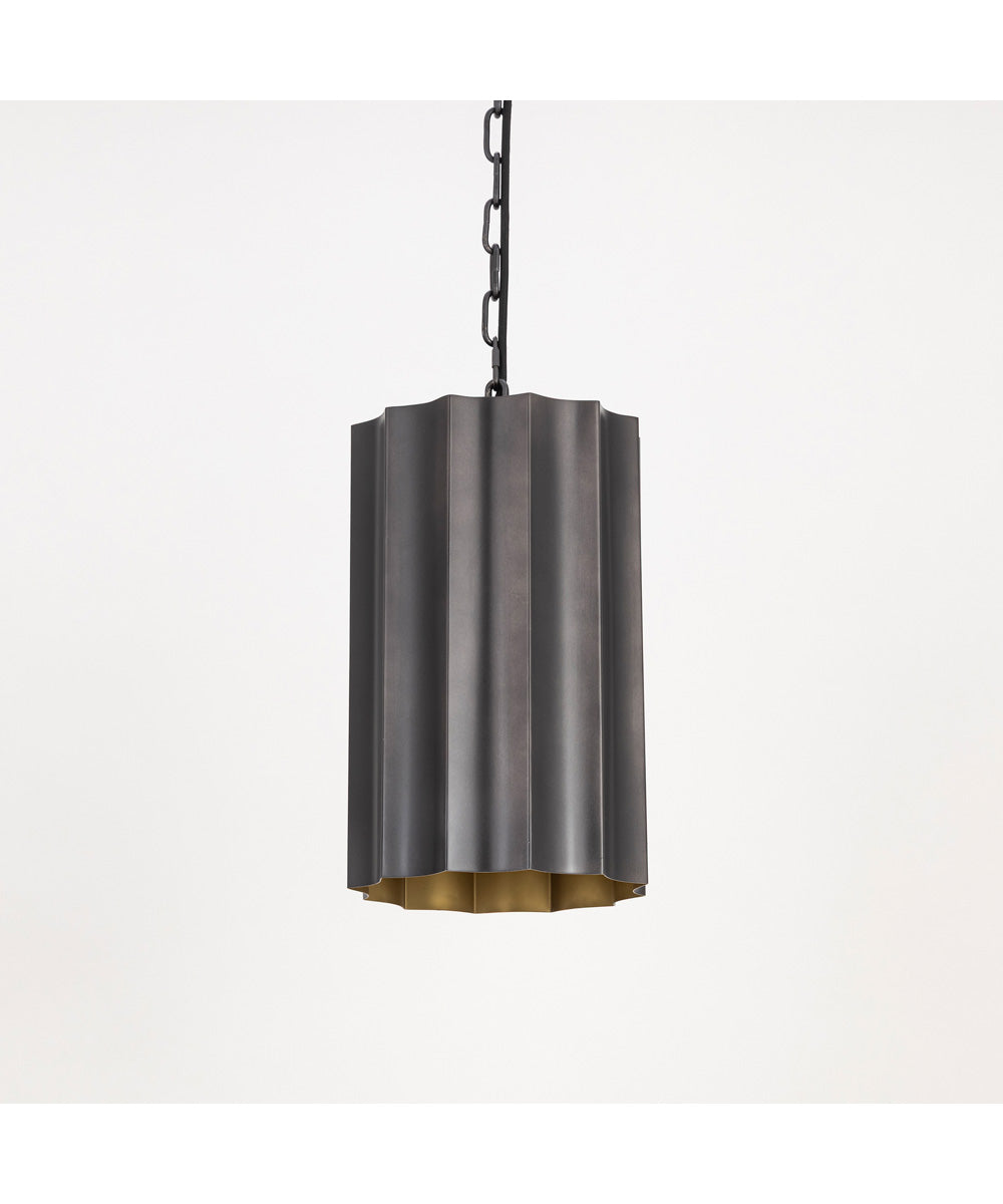 Allegra 1-Light Mini Pendant Gunmetal / Gold