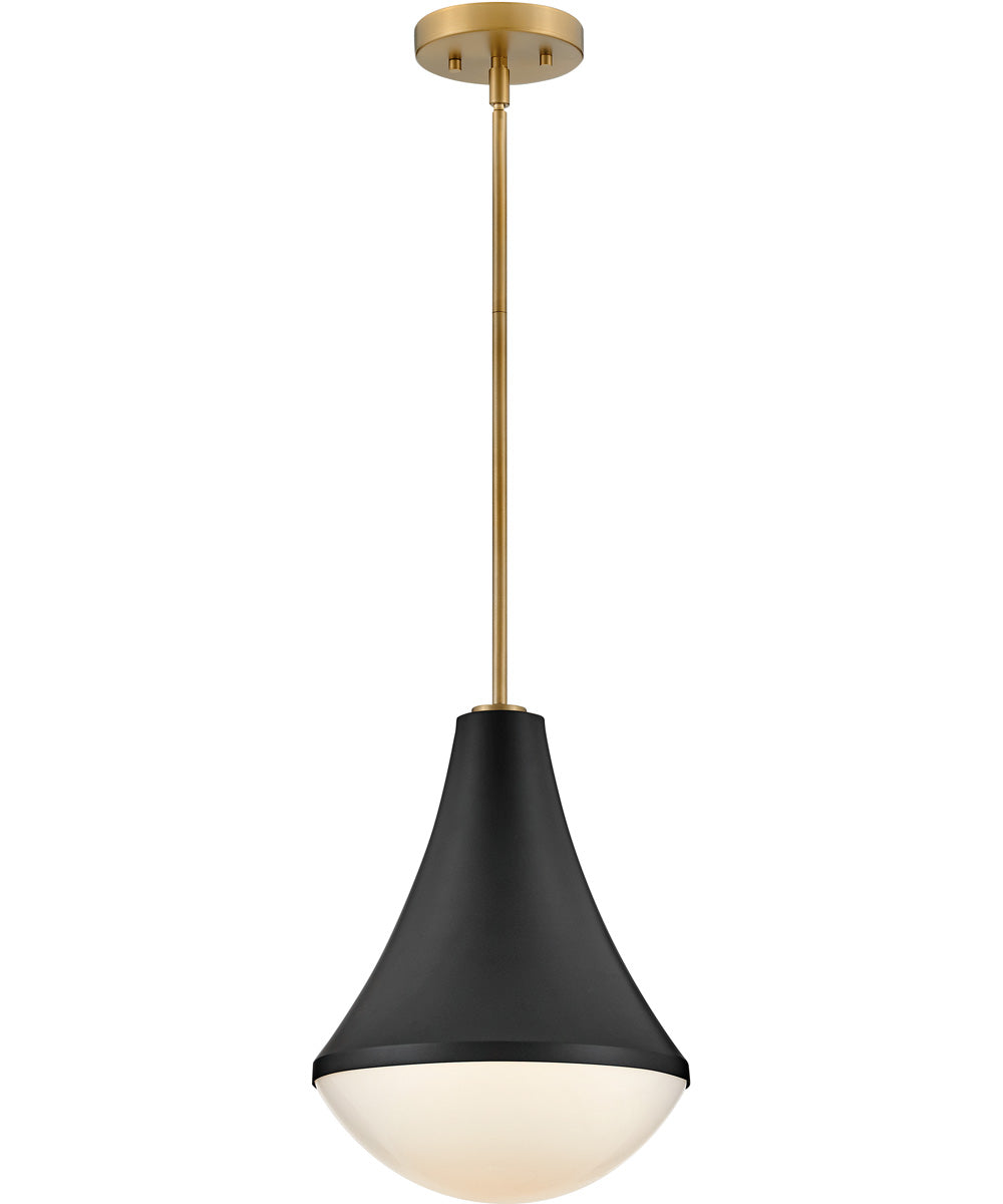 Haddie 1-Light Small Pendant in Black