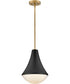Haddie 1-Light Small Pendant in Black