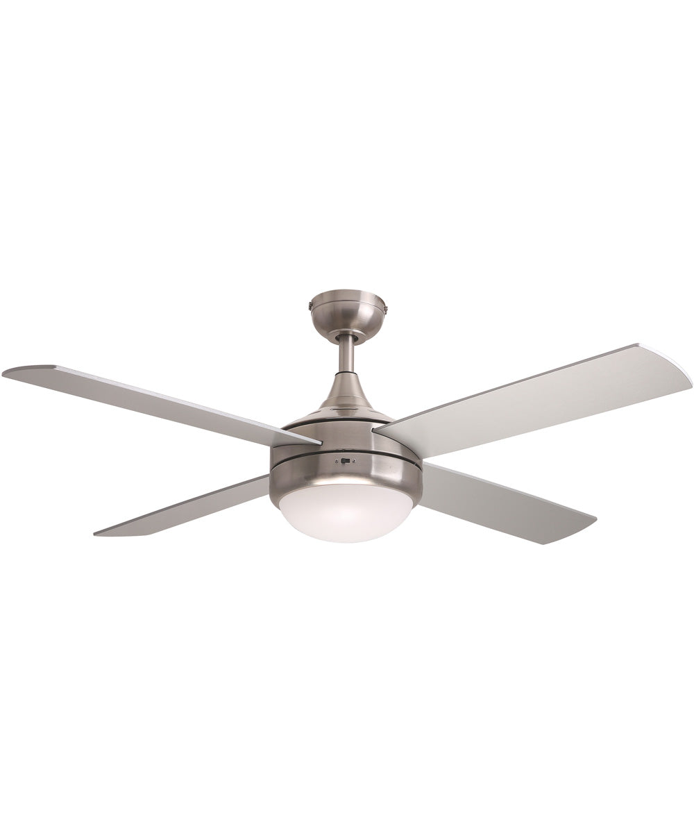 Quattro 52 inch 4-Blade Fan w LED Satin Nickel