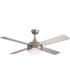 Quattro 52 inch 4-Blade Fan w LED Satin Nickel