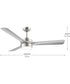 Axion II 52 in. 3-Blade Modern LED Ceiling Fan Brushed Nickel