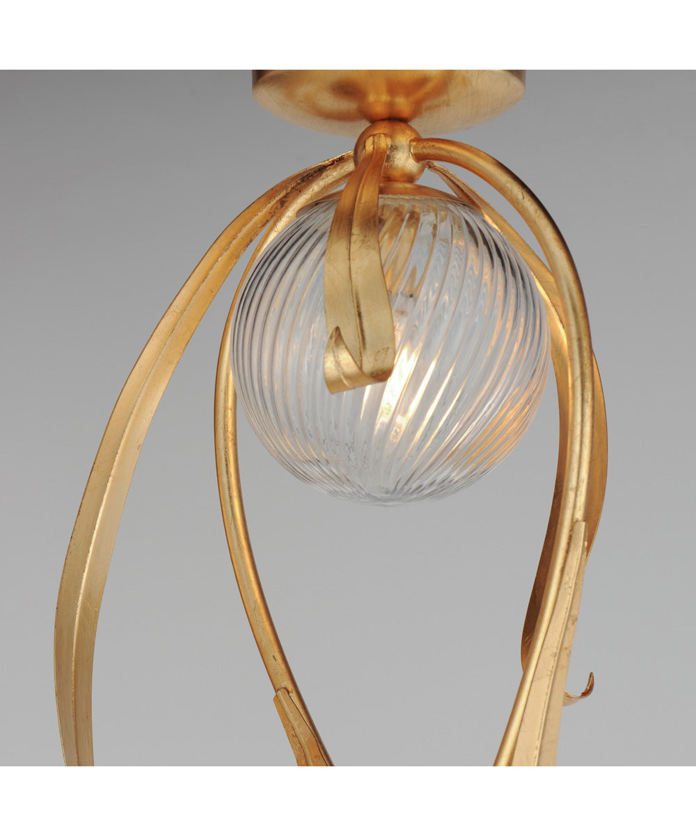 Firenze 3-Light Flush Mount Gold Leaf