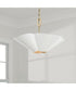 Maeve 4-Light Pendant Matte Brass and White