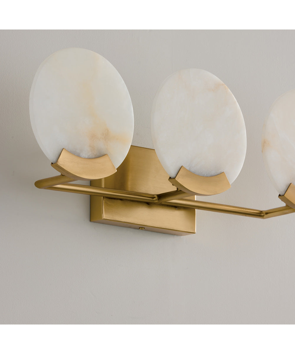 Oriya 3-Light Vanity Aged Brass