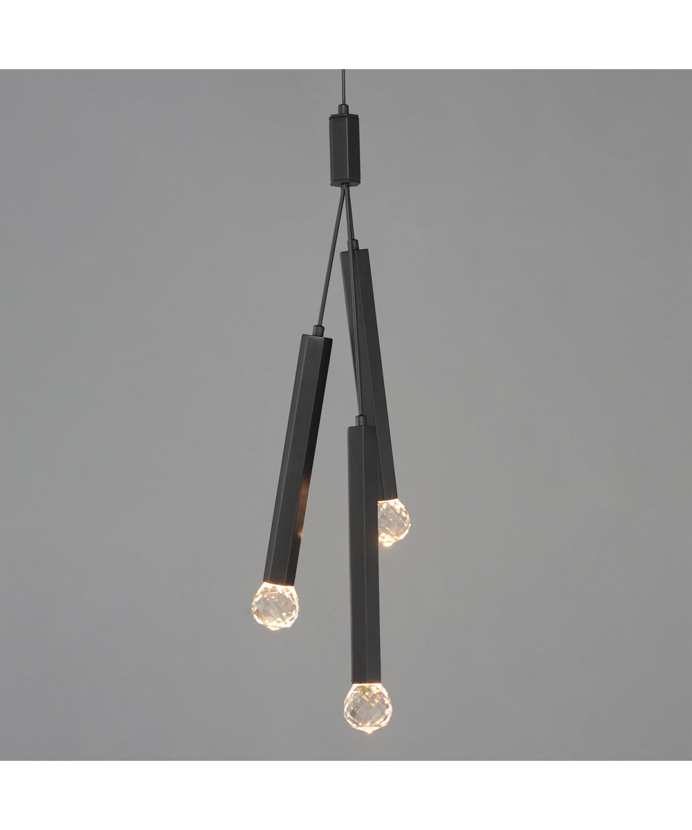 Allumettes 3-Light LED Pendant Black
