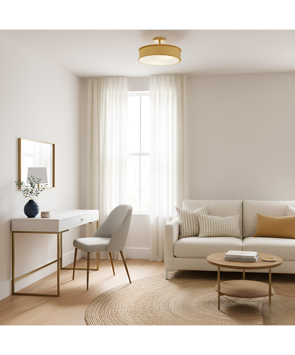 Mara 3-light Semi Flush Mount Gold Leaf